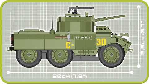Klocki Armia 370 elementów M8 Greyhound, amerykański samochód pancerny Cobi Klocki