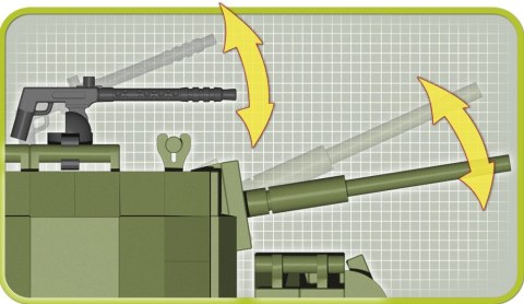 Klocki Armia 370 elementów M8 Greyhound, amerykański samochód pancerny Cobi Klocki