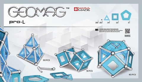 Klocki magnetyczne PRO-L - 75 elementów Geomag