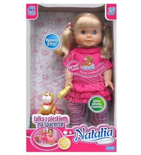 Lalka Natalia z pieskiem Artyk