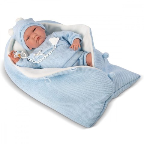 Lalka Płacząca Lalo w niebieskim śpiworku 40 cm Llorens
