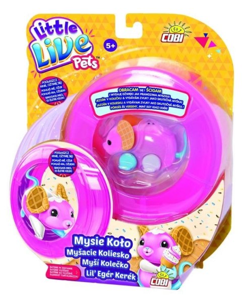 Little Live Pets Myszka z kołowrotkiem, Wafelek Cobi