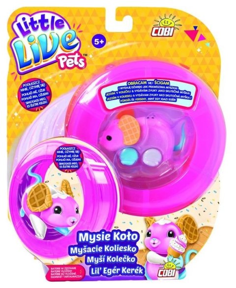 Little Live Pets Myszka z kołowrotkiem, Wafelek Cobi