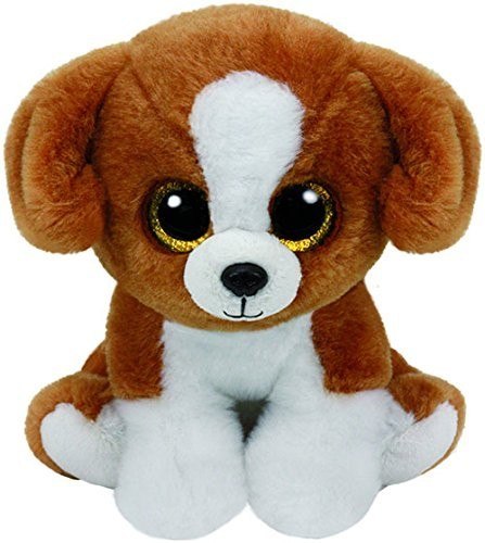Maskotka TY Beanie Babies brązowo-biały pies Snicky, 15 cm Meteor