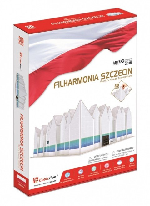 Puzzle 3D Filharmonia Szczecińska 98 elementów Cubic Fun