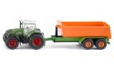 Traktor Fendt z przyczepą z podnośnikiem Siku