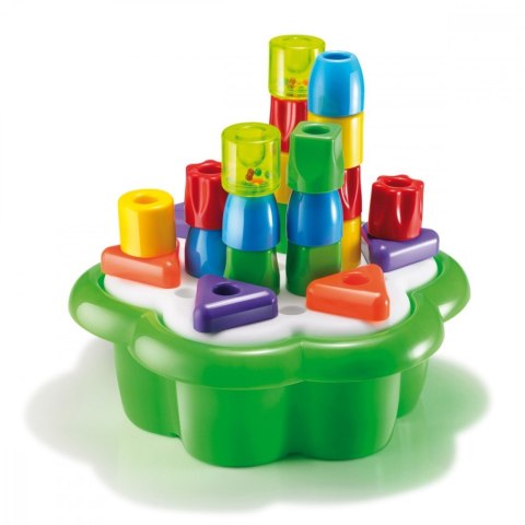 Układanka Daisy box chunky pegs, 28 elementów Quercetti