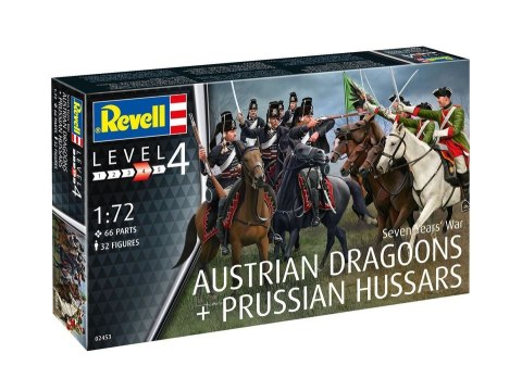 Zestaw figurek Seven Years War Austrian Dragons + Prussian Hussars Revell