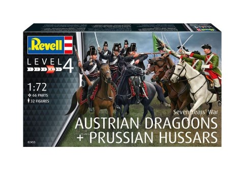 Zestaw figurek Seven Years War Austrian Dragons + Prussian Hussars Revell