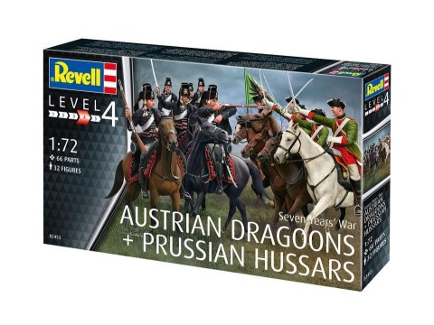 Zestaw figurek Seven Years War Austrian Dragons + Prussian Hussars Revell