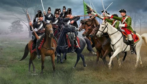 Zestaw figurek Seven Years War Austrian Dragons + Prussian Hussars Revell