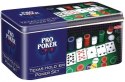 Zestaw 200 żetonów plus dwie talie po 55 kart Pro Poker Texas Holde'em puszka Tactic