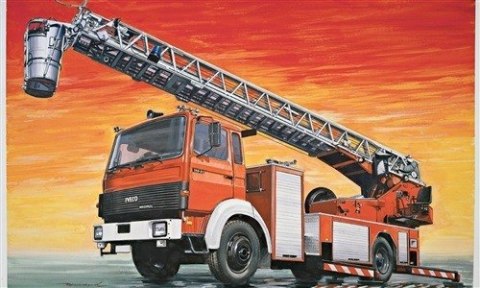 Iveco-Magirus DLK 23-12 Fire Ladder Italeri