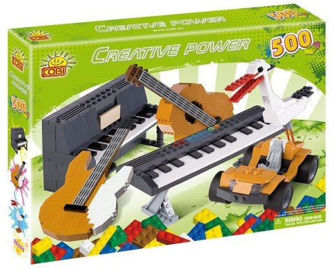 Klocki Creative Power 500 elementów Instrumenty, Bocian Cobi Klocki
