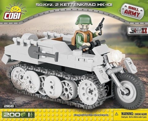 Klocki Small Army 200 elementów Kettenkrad niemiecki pojazd wielozadaniowy Cobi Klocki