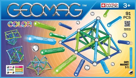 Klocki magnetyczne Color 91 elementów Geomag