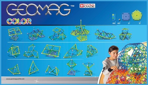 Klocki magnetyczne Color 91 elementów Geomag