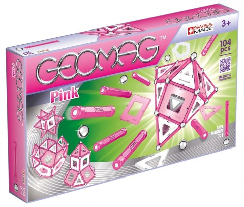Klocki magnetyczne Pink 104 elementy Geomag
