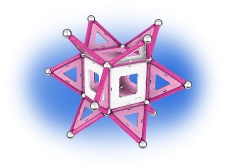 Klocki magnetyczne Pink 104 elementy Geomag