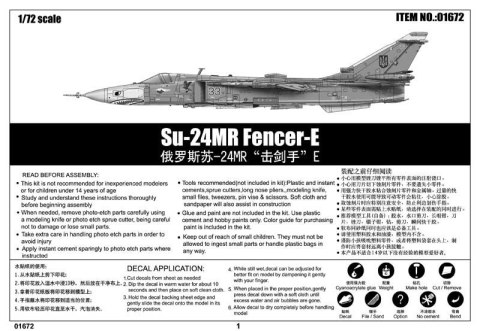 Model plastikowy Su-24MR Fencer-E Trumpeter