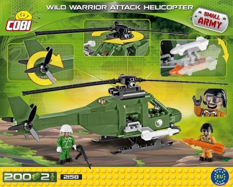 Klocki Small Army 200 elementów Śmigłowiec Szturmowy Cobi Klocki