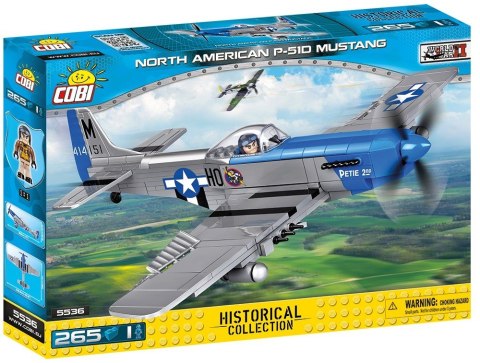 Klocki Small Army 265 elementów North American P-51D Mustang myśliwiec amerykański Cobi Klocki