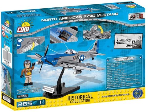 Klocki Small Army 265 elementów North American P-51D Mustang myśliwiec amerykański Cobi Klocki