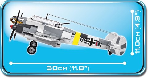 Klocki Small Army 370 elementów Messerschmitt Bf 110C niemiecki ciężki samolot myśliwski Cobi Klocki