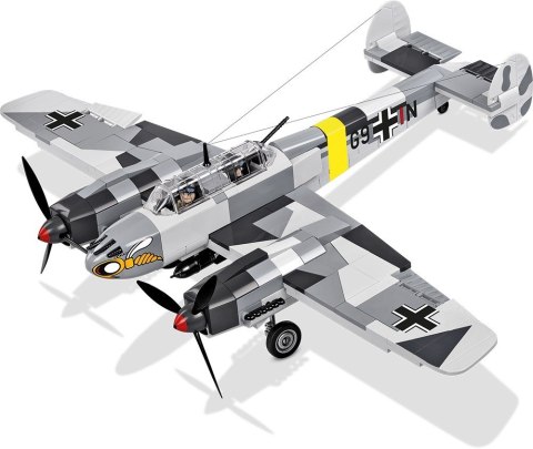 Klocki Small Army 370 elementów Messerschmitt Bf 110C niemiecki ciężki samolot myśliwski Cobi Klocki