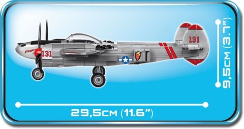 Klocki Small Army 395 elementów Lockheed P-38 Lightning - amerykański samolot myśliwski Cobi Klocki