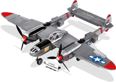 Klocki Small Army 395 elementów Lockheed P-38 Lightning - amerykański samolot myśliwski Cobi Klocki