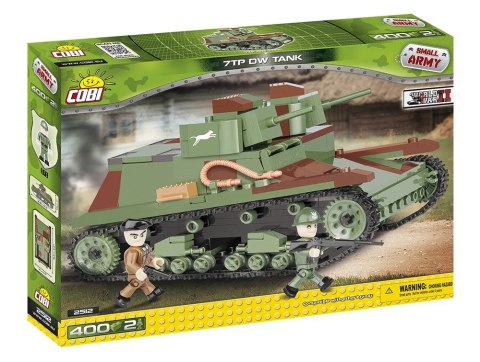 Klocki Small Army 400 elementów 7TP DW dwuwieżowy polski czołg lekki Cobi Klocki