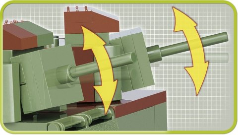 Klocki Small Army 400 elementów 7TP DW dwuwieżowy polski czołg lekki Cobi Klocki