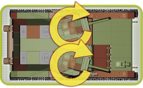 Klocki Small Army 400 elementów 7TP DW dwuwieżowy polski czołg lekki Cobi Klocki