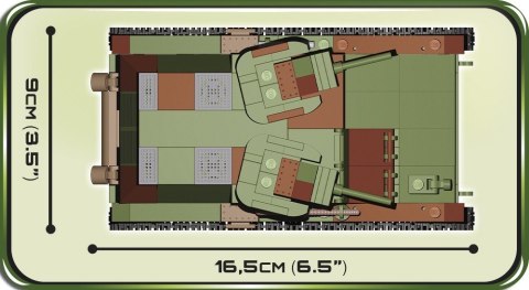 Klocki Small Army 400 elementów 7TP DW dwuwieżowy polski czołg lekki Cobi Klocki