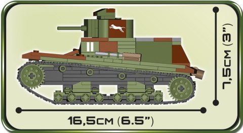 Klocki Small Army 400 elementów 7TP DW dwuwieżowy polski czołg lekki Cobi Klocki