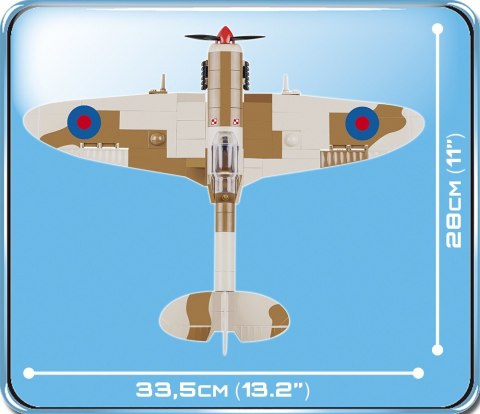 Klocki Small Army 400 elementów Supermarine Spitfire Mk. IX Desert Airstrip Cobi Klocki