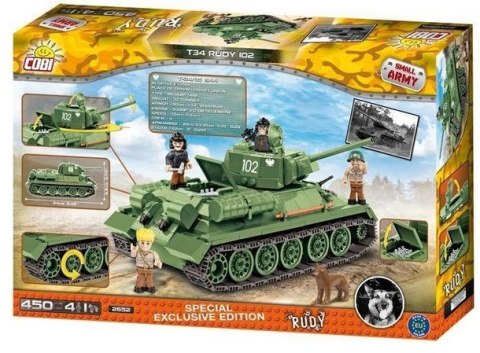 Klocki Small Army 450 elementów T-34 Rudy 102 Cobi Klocki