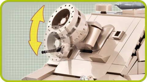 Klocki Small Army 535 elementów 38 cm Sturmtiger niemieckie niemieckie działo pancerne Cobi Klocki