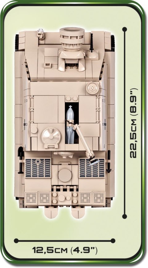 Klocki Small Army 535 elementów 38 cm Sturmtiger niemieckie niemieckie działo pancerne Cobi Klocki
