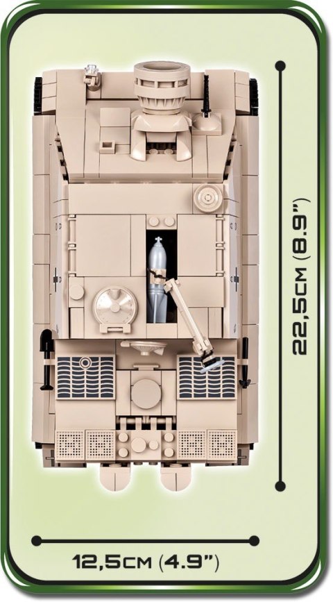 Klocki Small Army 535 elementów 38 cm Sturmtiger niemieckie niemieckie działo pancerne Cobi Klocki