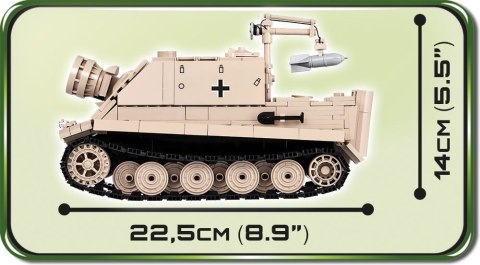 Klocki Small Army 535 elementów 38 cm Sturmtiger niemieckie niemieckie działo pancerne Cobi Klocki