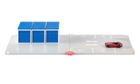World - Zestaw parking, garaże i samochód Siku