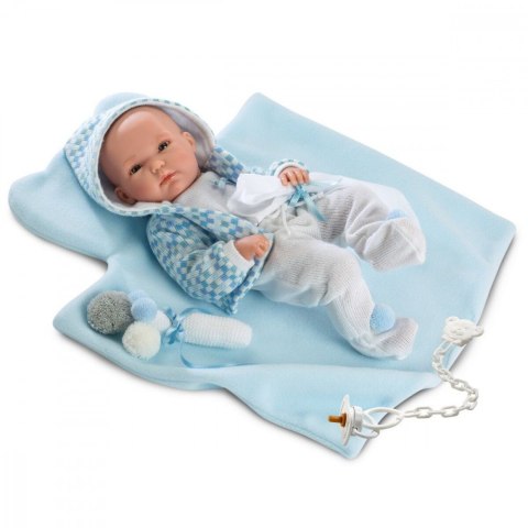 Bobas Pipo na niebieskim kocyku 35 cm Llorens