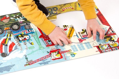 Dłuuugie puzzle na budowie 40 elementów CzuCzu