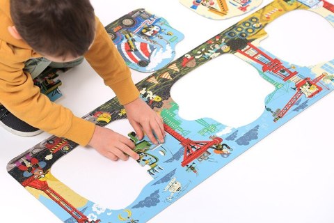 Dłuuugie puzzle na budowie 40 elementów CzuCzu