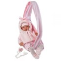Lalka Noworodek Beba w chuście 44 cm Llorens