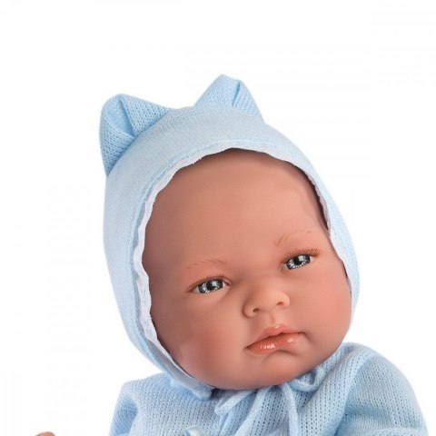Lalka Noworodek Nico w niebieskim kostiumie 40 cm Llorens
