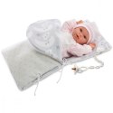 Noworodek Bebita w szarym śpiworze 36 cm Llorens
