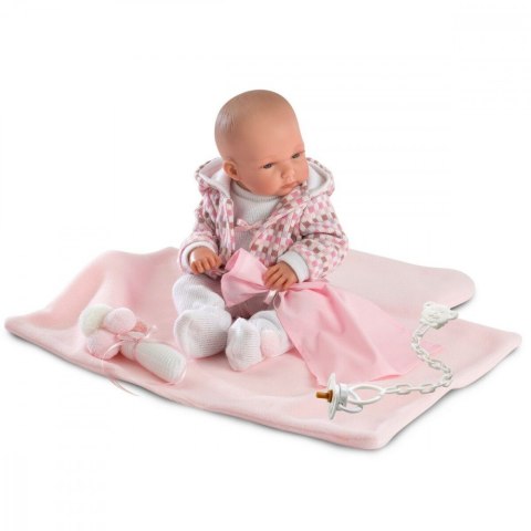 Noworodek Bimba na różowym kocyku 35 cm Llorens
